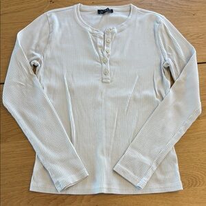 J. Crew Vintage Rib Long Sleeve Henley T-Shirt
